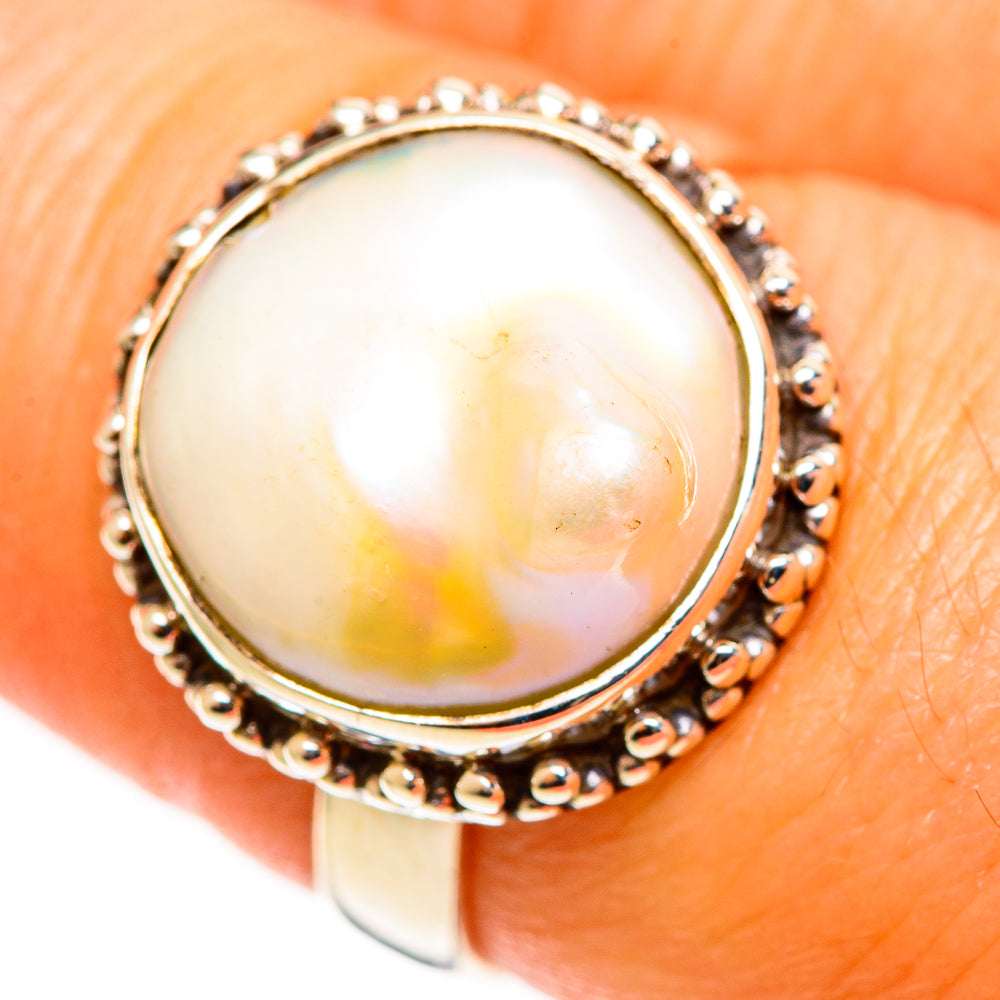 Mother Of Pearl Rings handcrafted by Ana Silver Co - RING113132