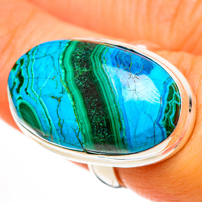 Malachite In Chrysocolla Rings handcrafted by Ana Silver Co - RING113133