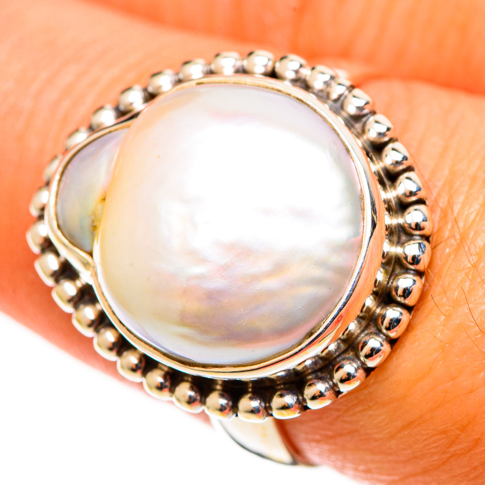 Mother Of Pearl Rings handcrafted by Ana Silver Co - RING113157