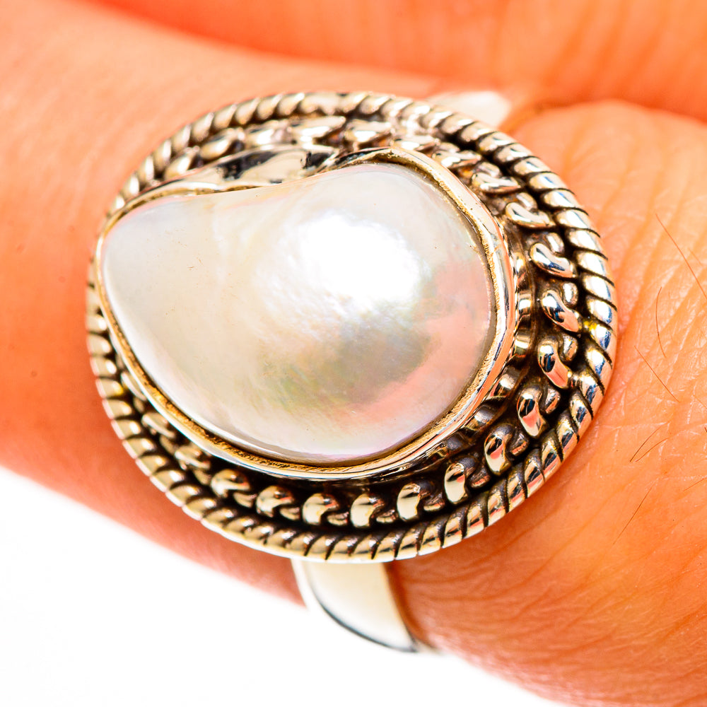 Mother Of Pearl Rings handcrafted by Ana Silver Co - RING113158