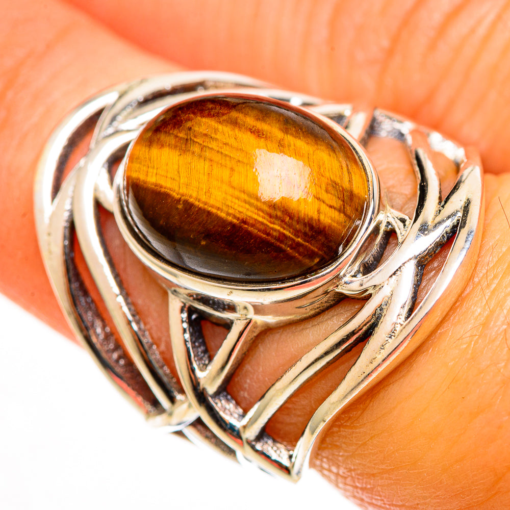 Tiger Eye Rings handcrafted by Ana Silver Co - RING113172