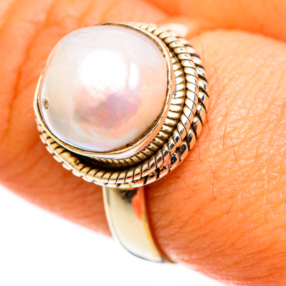 Mother Of Pearl Rings handcrafted by Ana Silver Co - RING113182