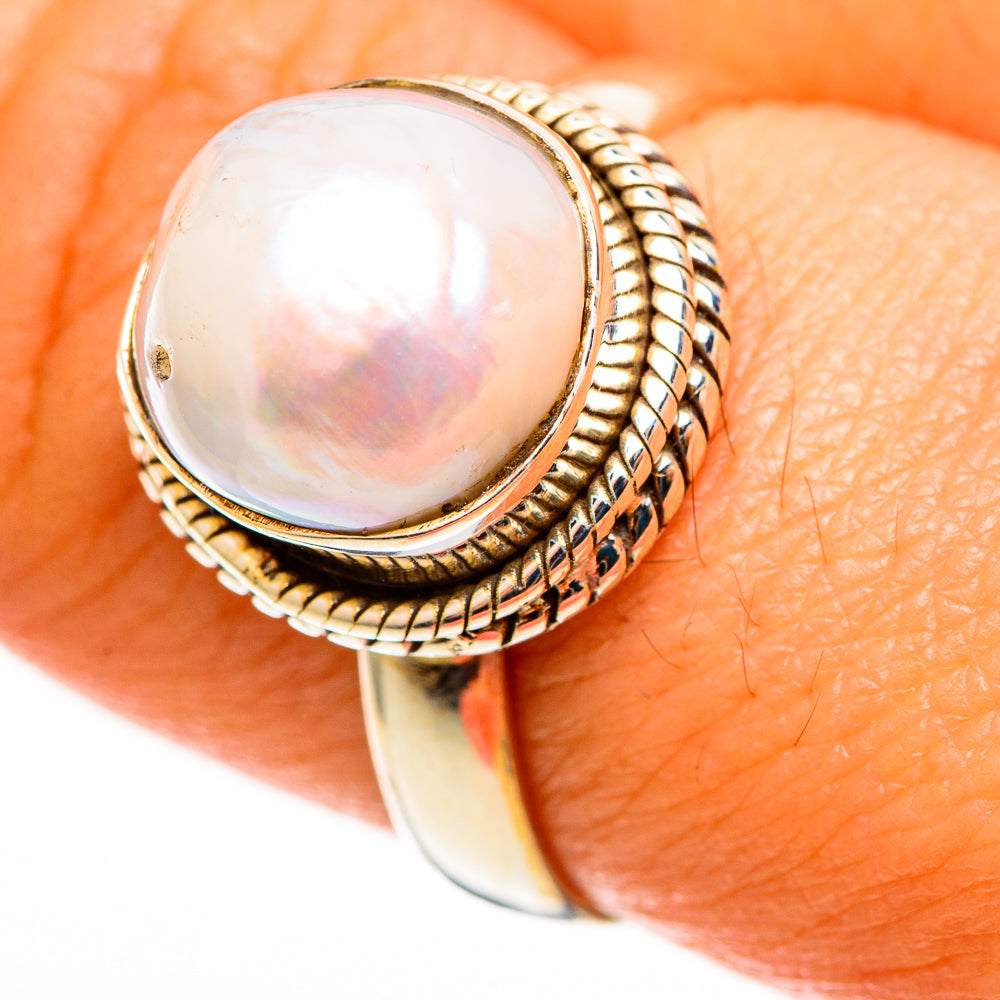 Mother Of Pearl Rings handcrafted by Ana Silver Co - RING113182