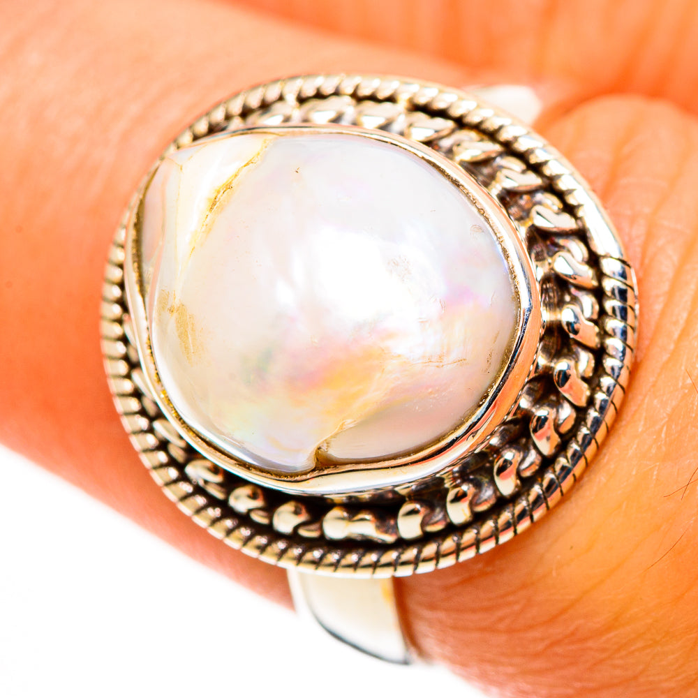 Mother Of Pearl Rings handcrafted by Ana Silver Co - RING113184