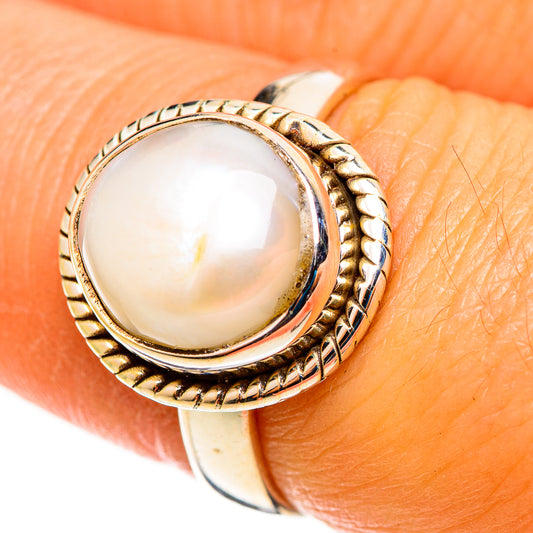 Cultured Pearl Rings handcrafted by Ana Silver Co - RING113185