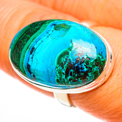 Malachite In Chrysocolla Rings handcrafted by Ana Silver Co - RING113186
