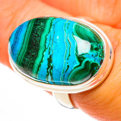 Malachite In Chrysocolla Rings handcrafted by Ana Silver Co - RING113188