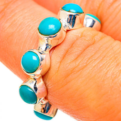 Sleeping Beauty Turquoise Rings handcrafted by Ana Silver Co - RING113191