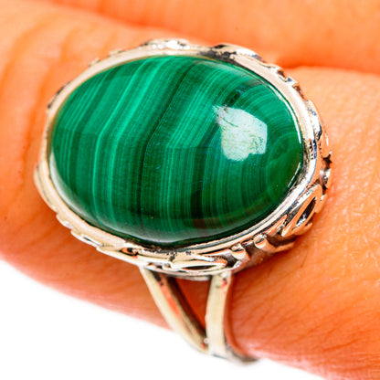 Malachite In Chrysocolla Rings handcrafted by Ana Silver Co - RING113195