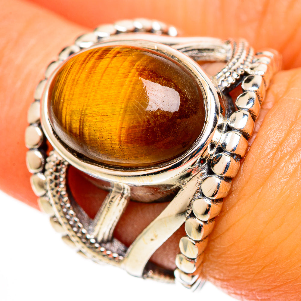 Tiger Eye Rings handcrafted by Ana Silver Co - RING113197