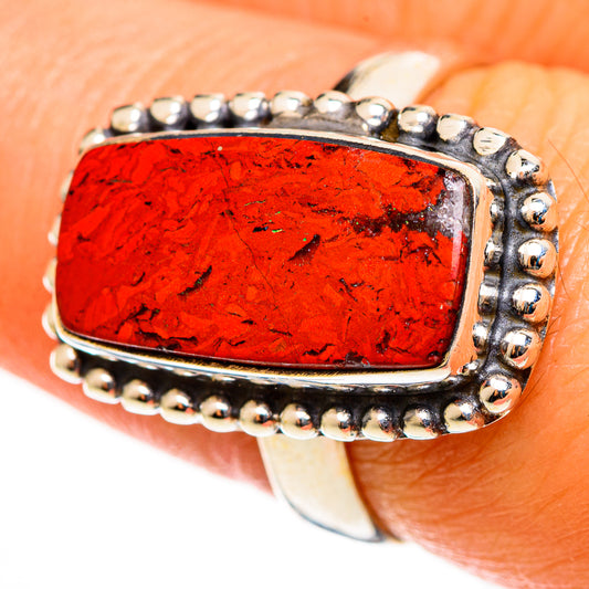 Red Jasper Rings handcrafted by Ana Silver Co - RING113198