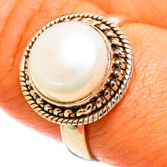 Cultured Pearl Rings handcrafted by Ana Silver Co - RING113202