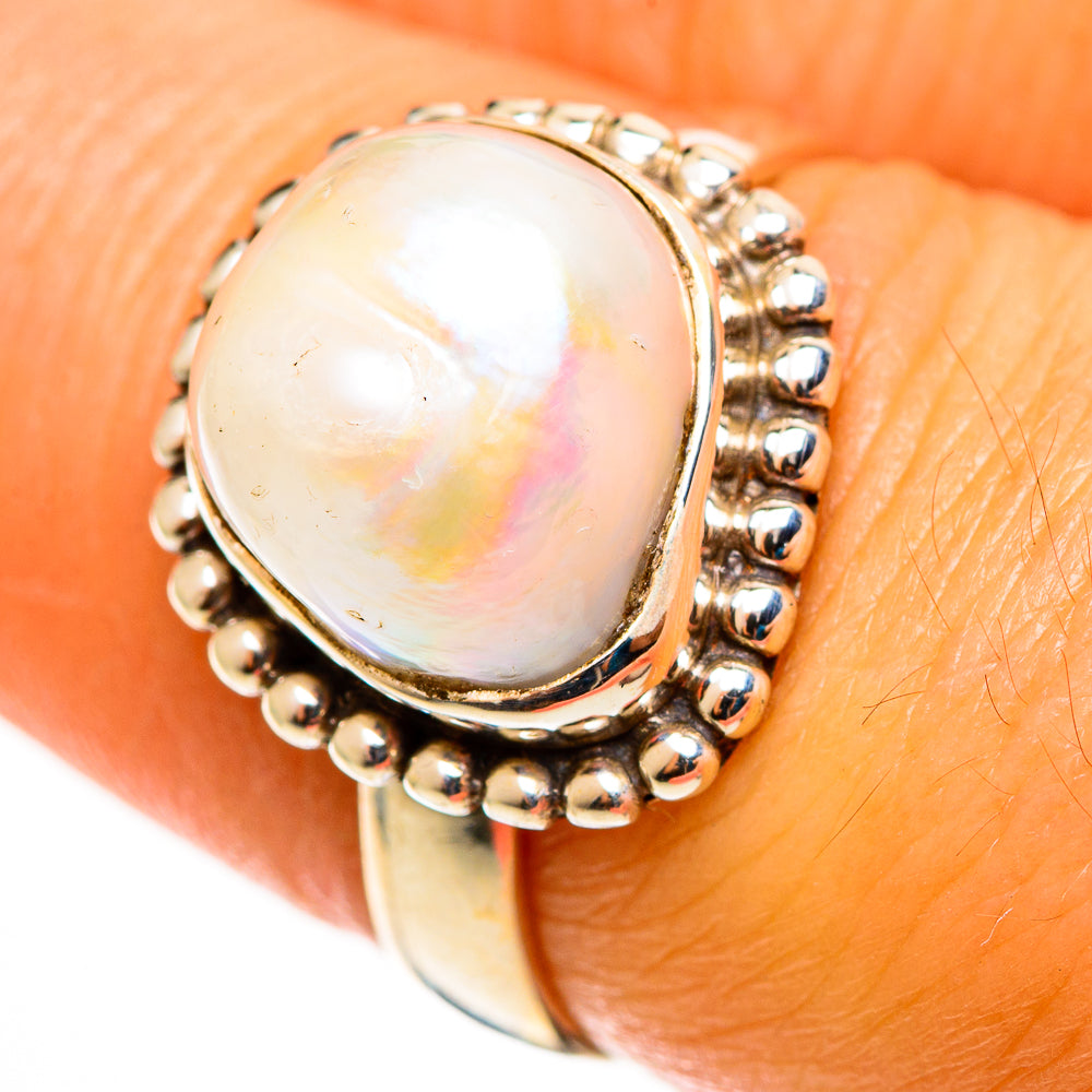 Mother Of Pearl Rings handcrafted by Ana Silver Co - RING113204