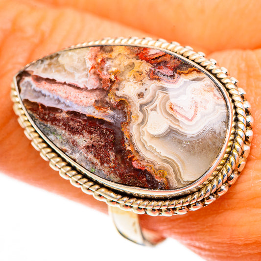 Crazy Lace Agate Rings handcrafted by Ana Silver Co - RING113221