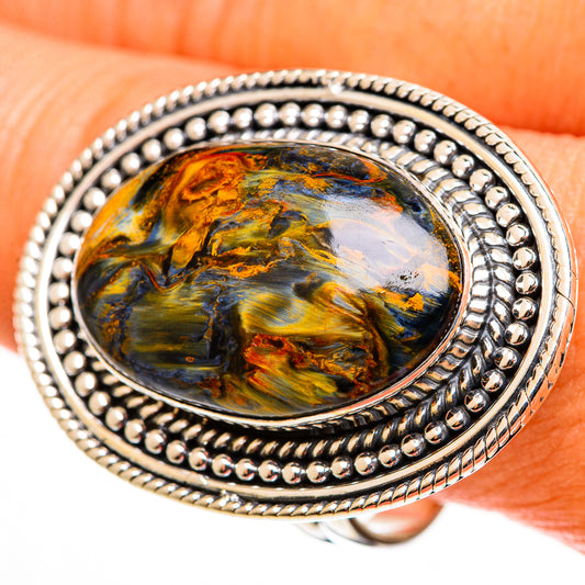 Golden Pietersite Rings handcrafted by Ana Silver Co - RING113237