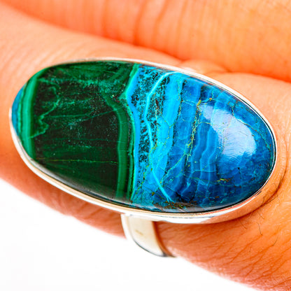 Malachite In Chrysocolla Rings handcrafted by Ana Silver Co - RING113242