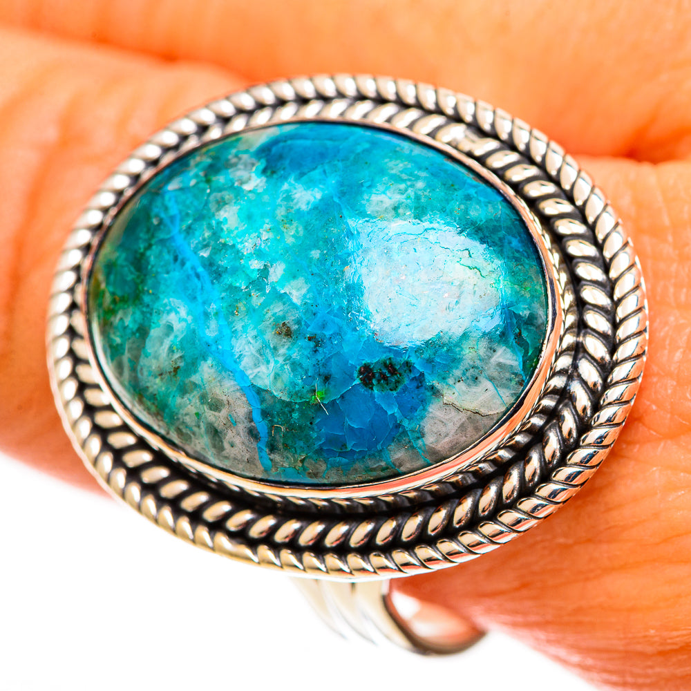 Chrysocolla Rings handcrafted by Ana Silver Co - RING113247