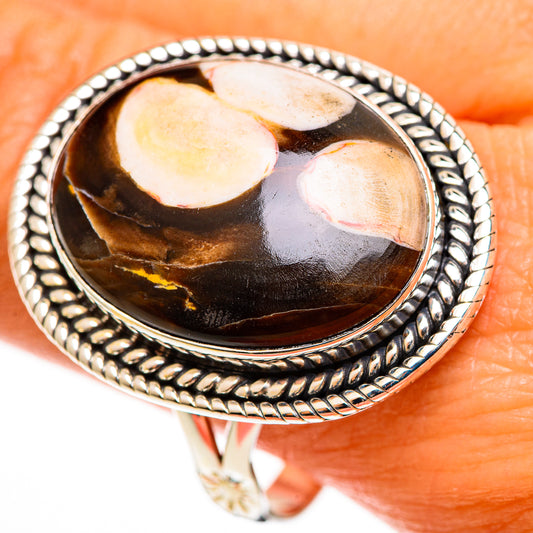 Peanut Wood Jasper Rings handcrafted by Ana Silver Co - RING113258