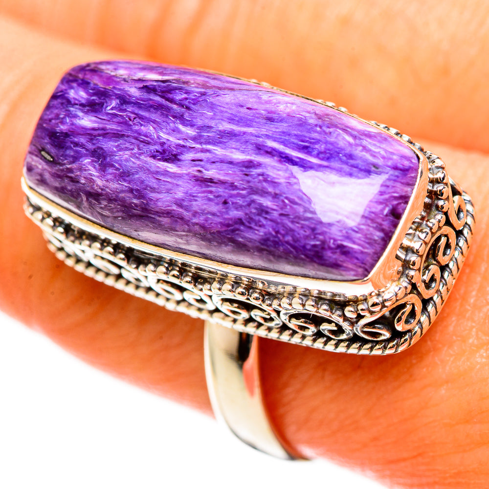 Charoite Rings handcrafted by Ana Silver Co - RING113265