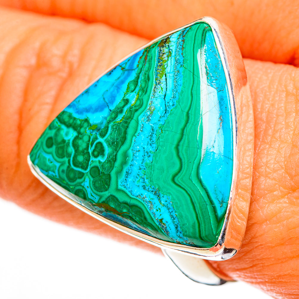 Malachite In Chrysocolla Rings handcrafted by Ana Silver Co - RING113271
