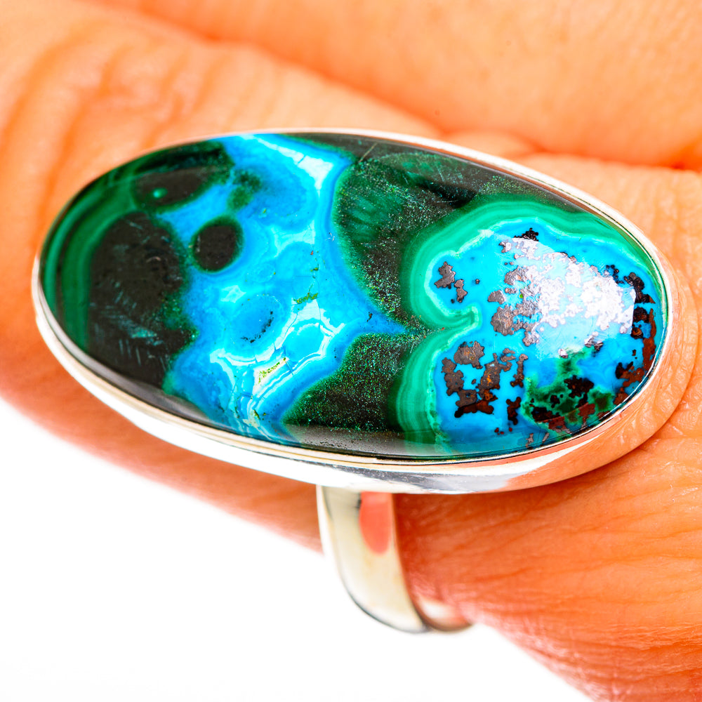 Malachite In Chrysocolla Rings handcrafted by Ana Silver Co - RING113275