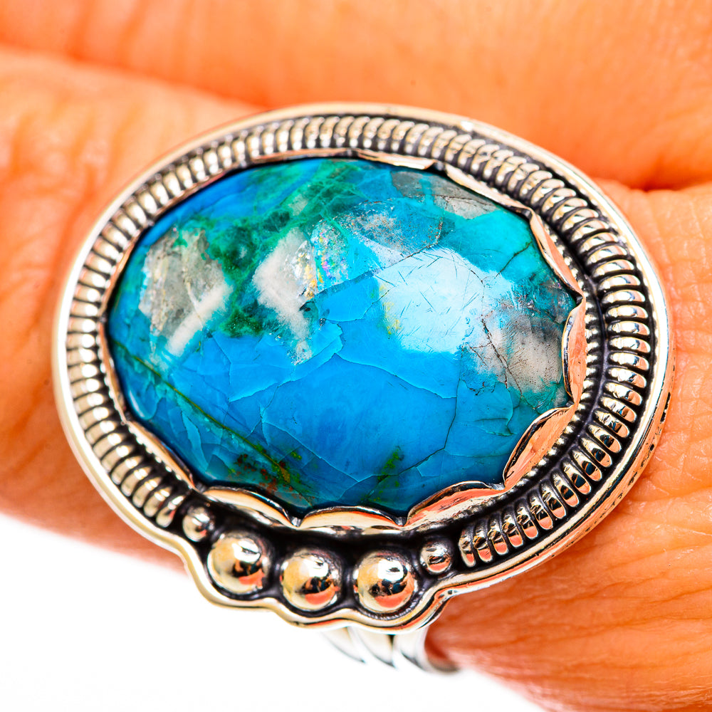 Chrysocolla Rings handcrafted by Ana Silver Co - RING113277