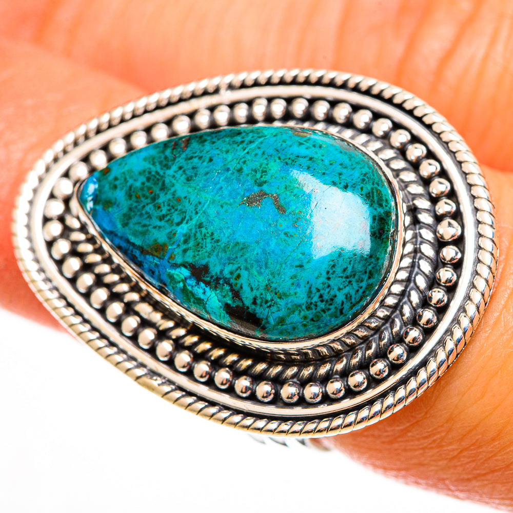 Chrysocolla Rings handcrafted by Ana Silver Co - RING113278