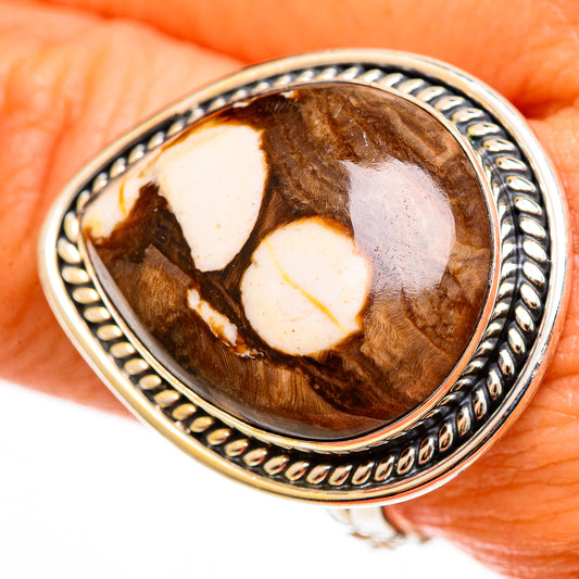 Peanut Wood Jasper Rings handcrafted by Ana Silver Co - RING113287