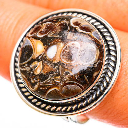 Turritella Agate Rings handcrafted by Ana Silver Co - RING113289