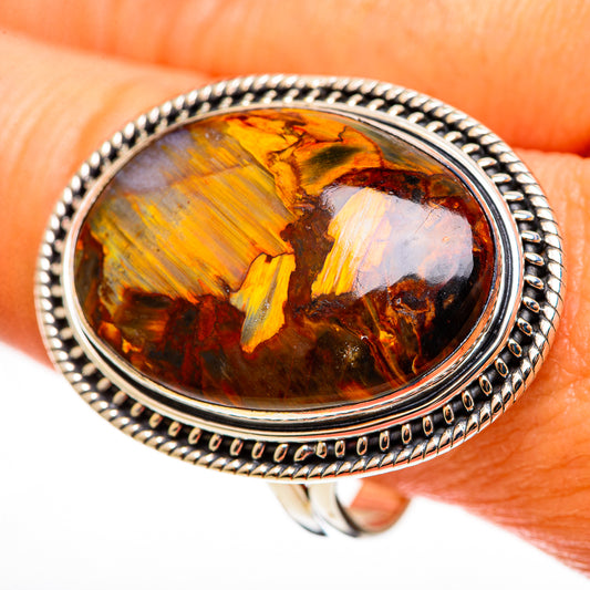 Golden Pietersite Rings handcrafted by Ana Silver Co - RING113290