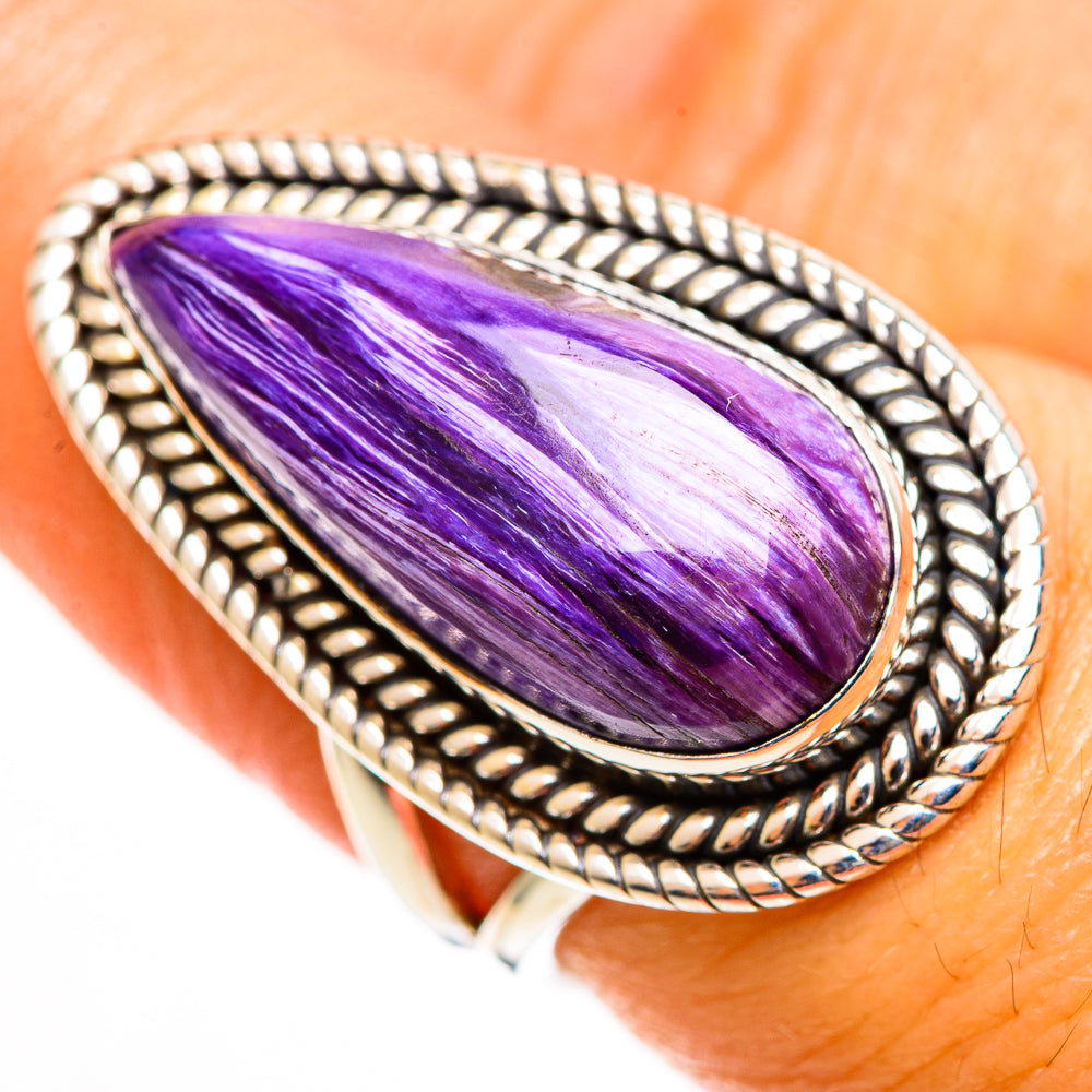 Charoite Rings handcrafted by Ana Silver Co - RING113295