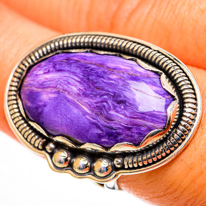 Charoite Rings handcrafted by Ana Silver Co - RING113296