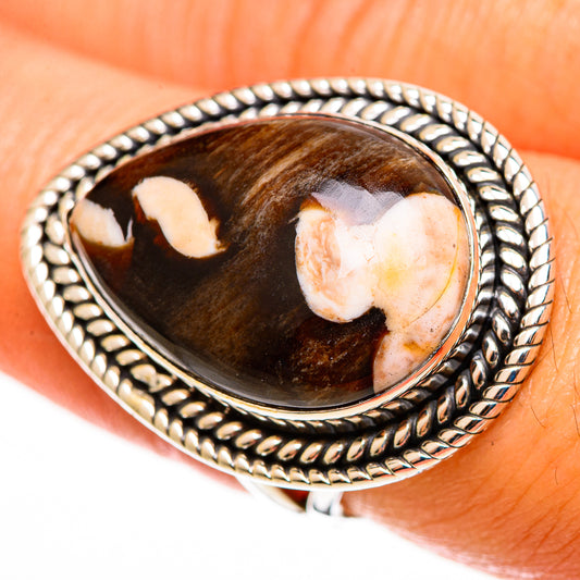 Peanut Wood Jasper Rings handcrafted by Ana Silver Co - RING113309