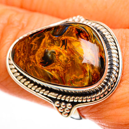 Golden Pietersite Rings handcrafted by Ana Silver Co - RING113313