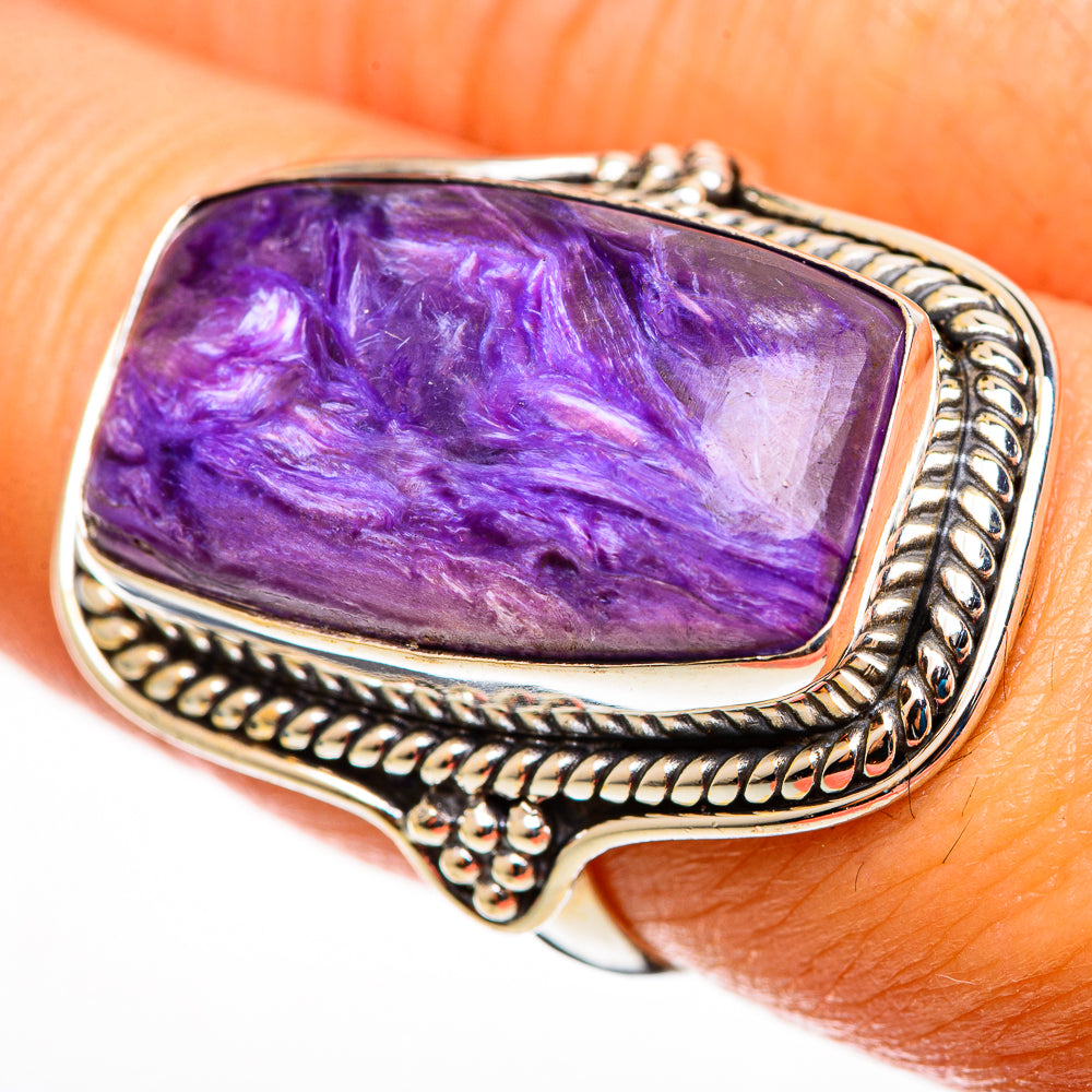 Charoite Rings handcrafted by Ana Silver Co - RING113318
