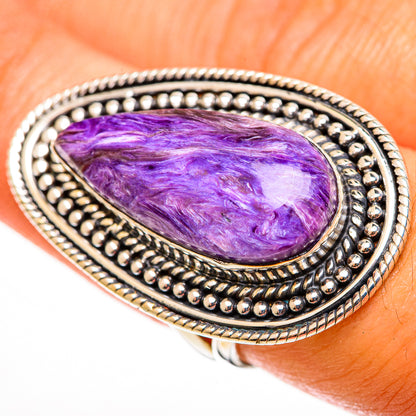 Charoite Rings handcrafted by Ana Silver Co - RING113319