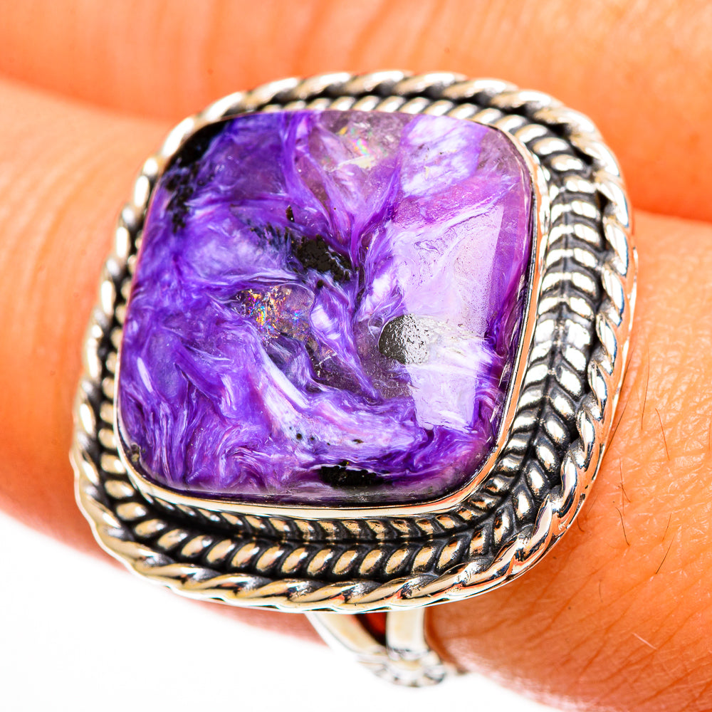 Charoite Rings handcrafted by Ana Silver Co - RING113321