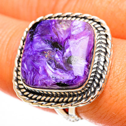 Charoite Rings handcrafted by Ana Silver Co - RING113321