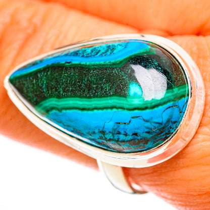 Malachite In Chrysocolla Rings handcrafted by Ana Silver Co - RING113325