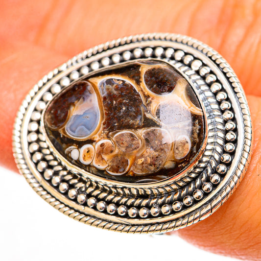 Turritella Agate Rings handcrafted by Ana Silver Co - RING113330