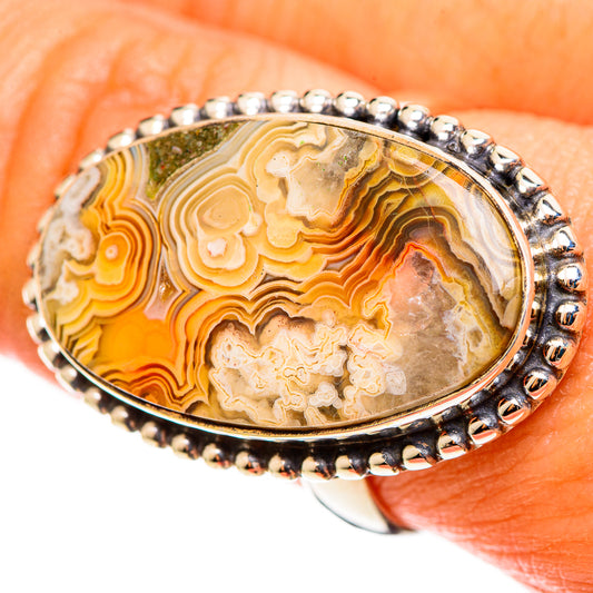 Laguna Lace Agate Rings handcrafted by Ana Silver Co - RING113333