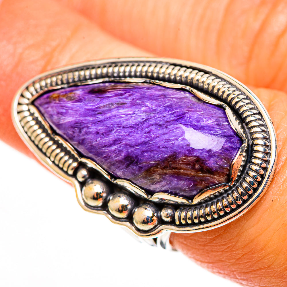 Charoite Rings handcrafted by Ana Silver Co - RING113337