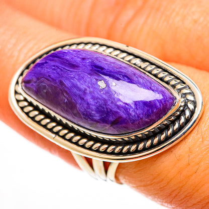 Charoite Rings handcrafted by Ana Silver Co - RING113340