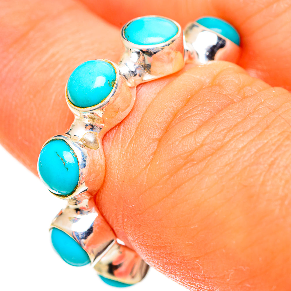 Sleeping Beauty Turquoise Rings handcrafted by Ana Silver Co - RING113353
