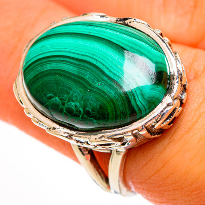 Malachite Rings handcrafted by Ana Silver Co - RING113355