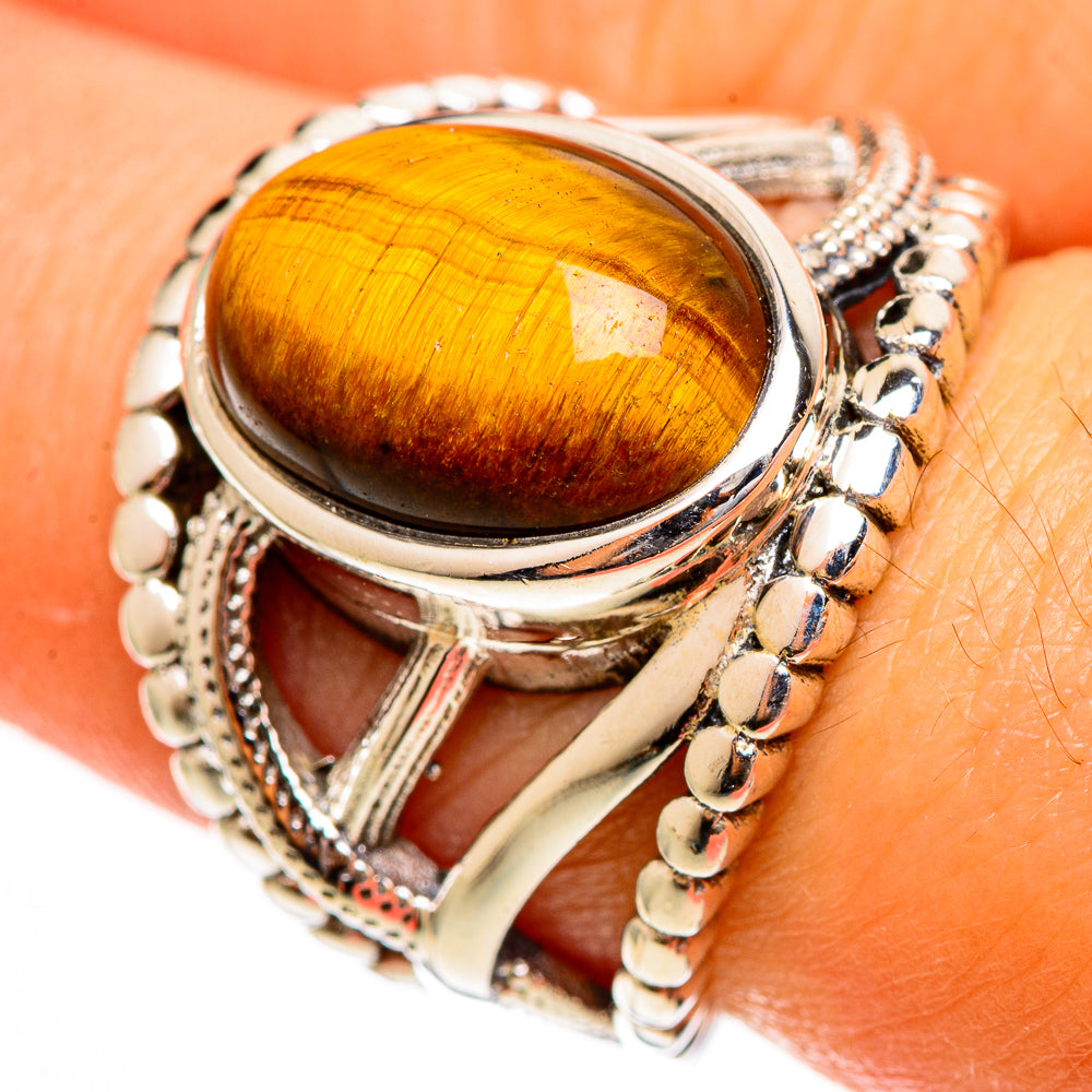 Tiger Eye Rings handcrafted by Ana Silver Co - RING113360
