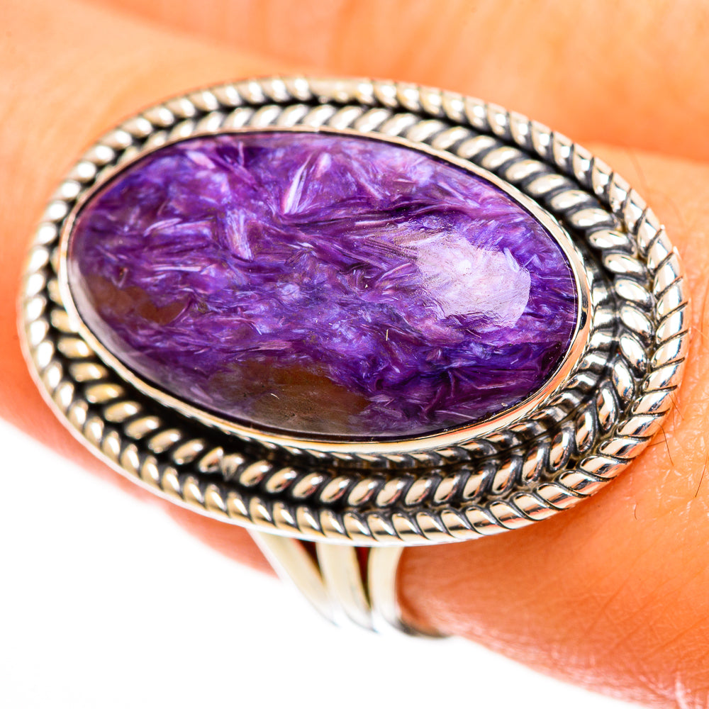Charoite Rings handcrafted by Ana Silver Co - RING113364