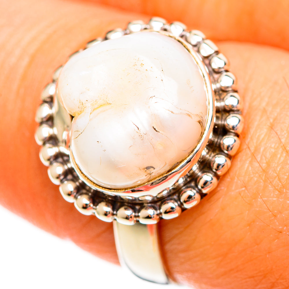 Mother Of Pearl Rings handcrafted by Ana Silver Co - RING113367