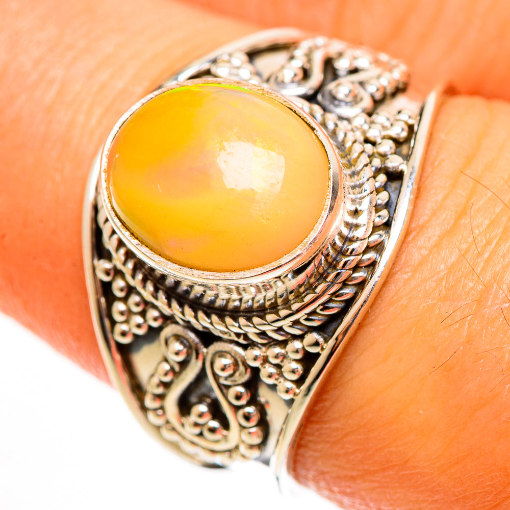 Ethiopian Opal Rings handcrafted by Ana Silver Co - RING113374