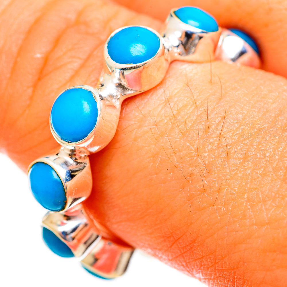 Sleeping Beauty Turquoise Rings handcrafted by Ana Silver Co - RING113376